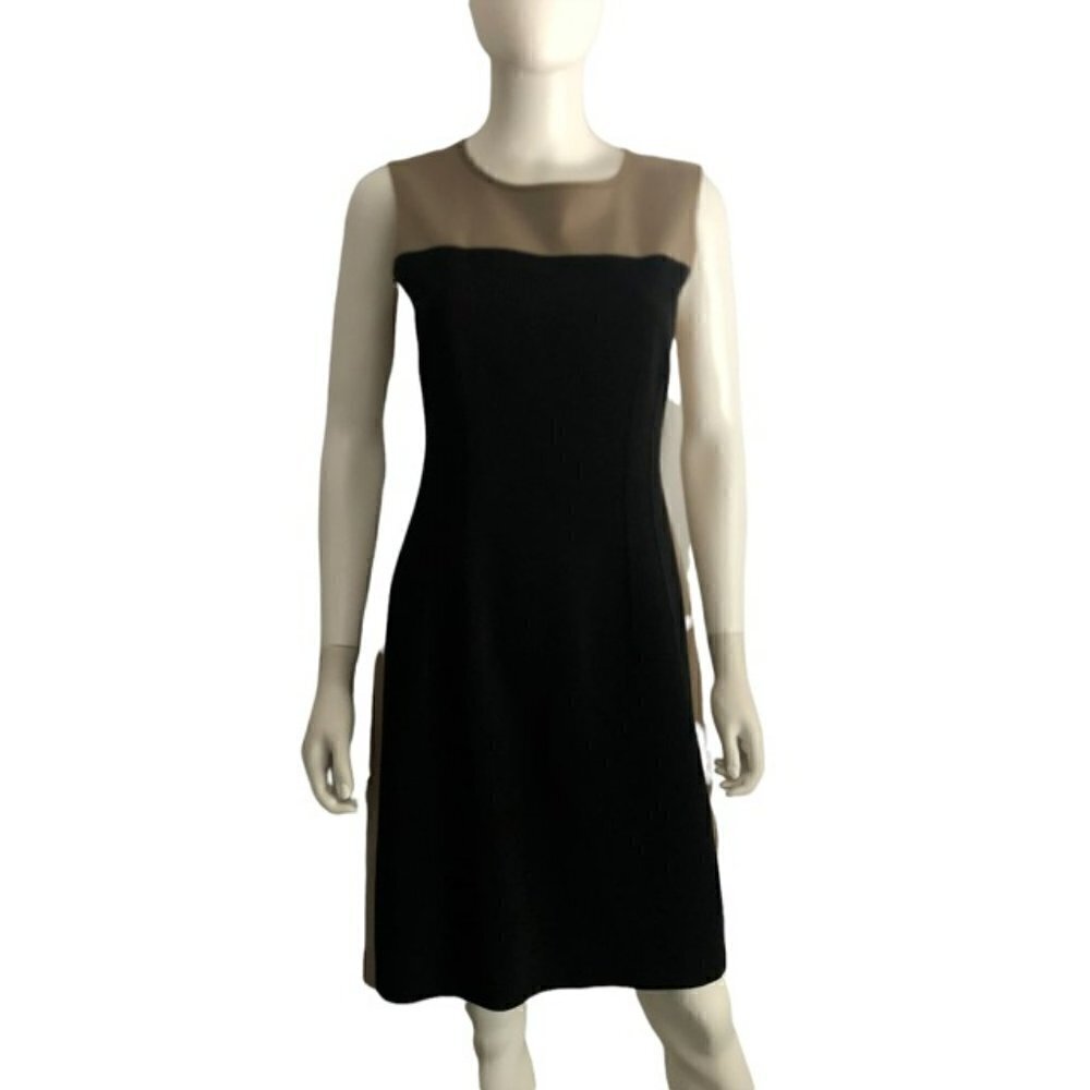 Elie Tahari Black and Taupe Dress 6
